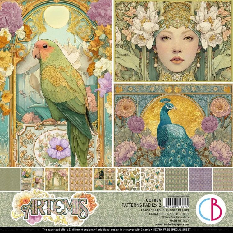 Zestaw papierów do scrapbookingu 30x30 Artemis 8 arkuszy CBT094 Ciao Bella