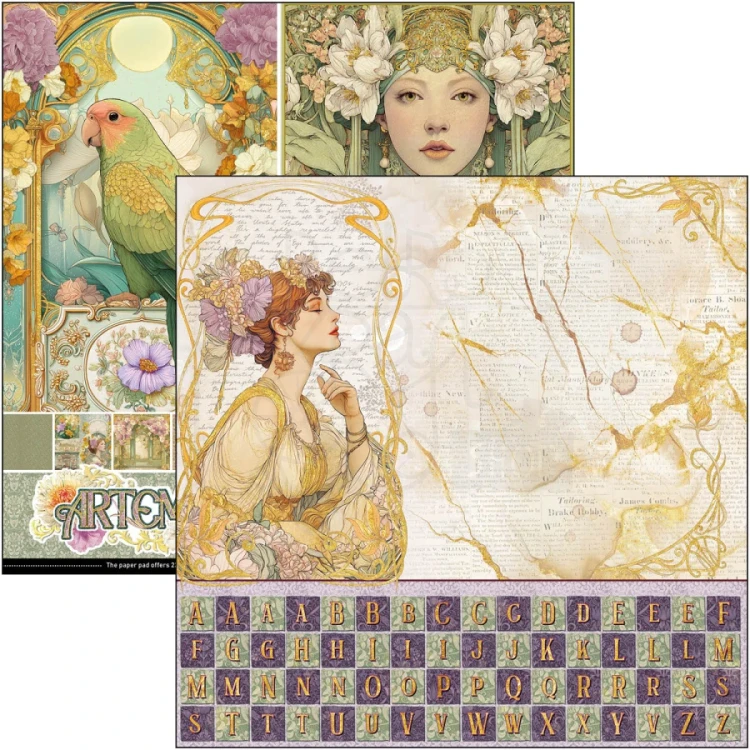 Zestaw papierów do scrapbookingu 30x30 Artemis 8 arkuszy CBT094 Ciao Bella
