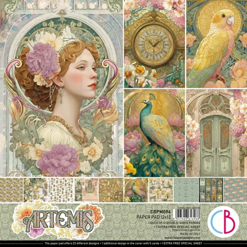 Zestaw papierów do scrapbookingu 30x30 Artemis 12 arkuszy CBPM094 Ciao Bella