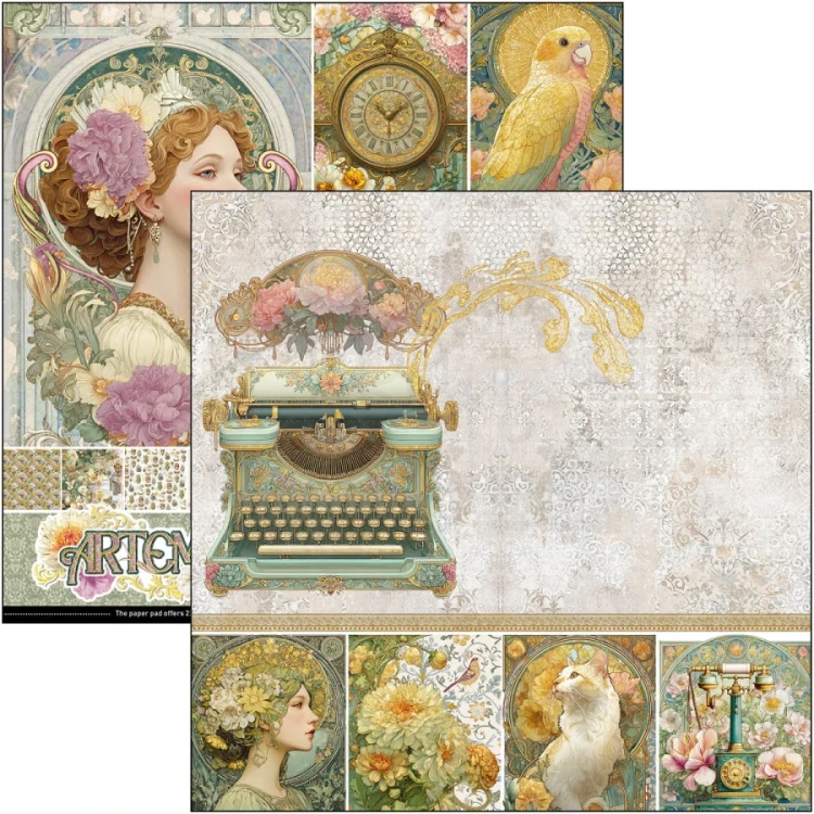 Zestaw papierów do scrapbookingu 30x30 Artemis 12 arkuszy CBPM094 Ciao Bella