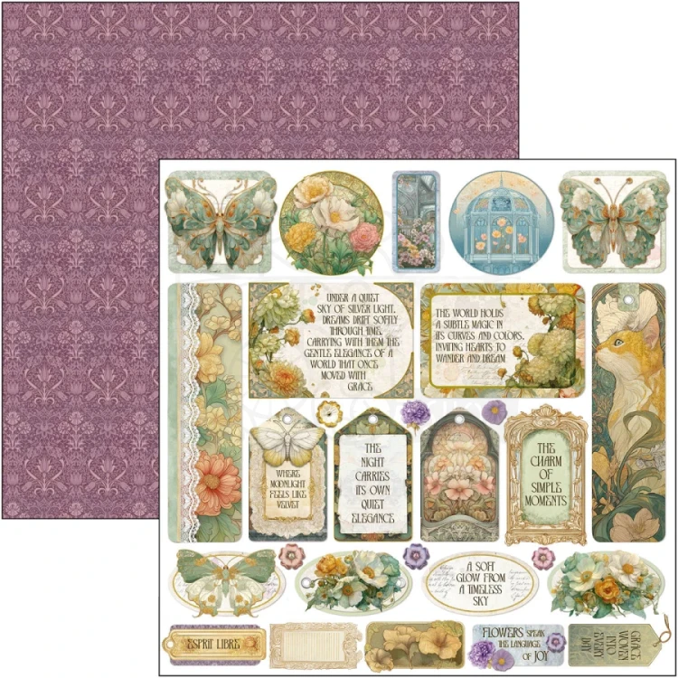 Zestaw papierów do scrapbookingu 30x30 Artemis 12 arkuszy CBPM094 Ciao Bella