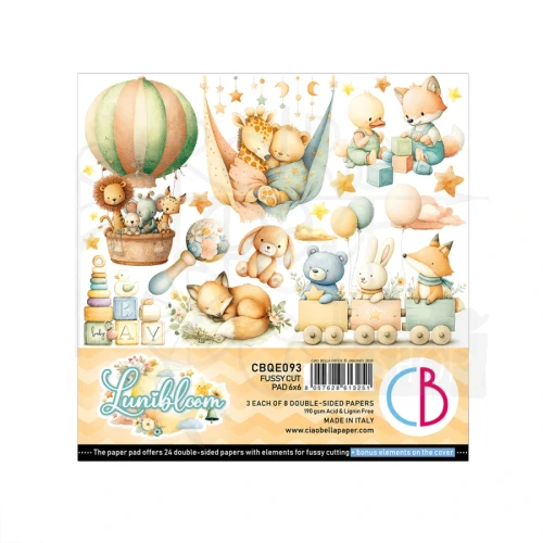 Zestaw papierów do scrapbookingu 15x15 Lunibloom 24 arkusze CBQE093 Ciao Bella