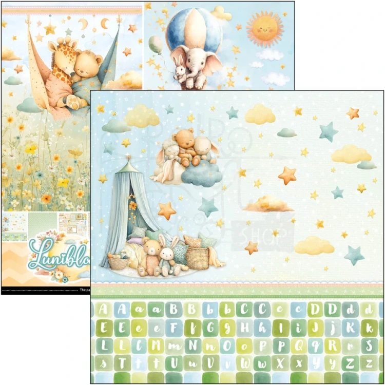 Zestaw papierów do scrapbookingu 30x30 Lunibloom 8 arkuszy CBT093 Ciao Bella