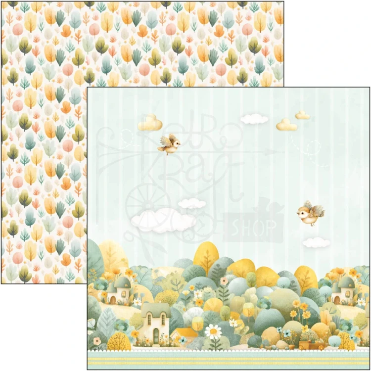Zestaw papierów do scrapbookingu 30x30 Lunibloom 8 arkuszy CBT093 Ciao Bella