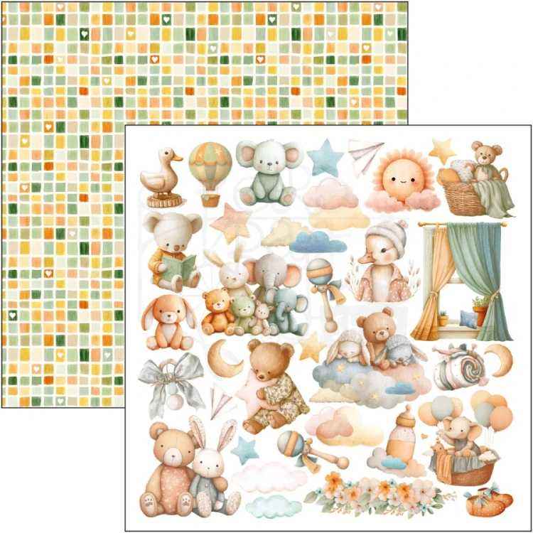 Zestaw papierów do scrapbookingu 30x30 Lunibloom 8 arkuszy CBT093 Ciao Bella