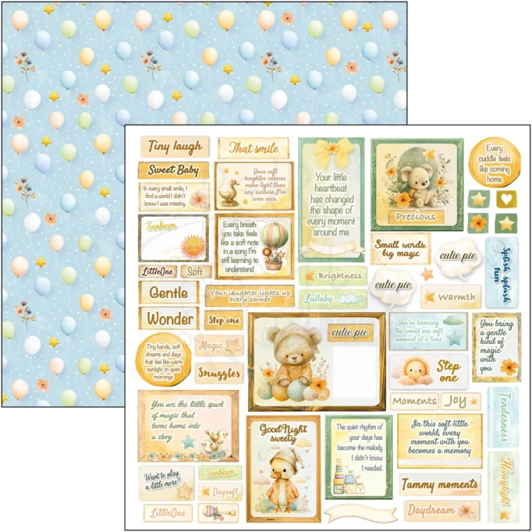 Zestaw papierów do scrapbookingu 30x30 Lunibloom 8 arkuszy CBT093 Ciao Bella