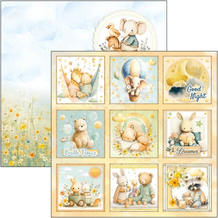 Zestaw papierów do scrapbookingu 30x30 Lunibloom 8 arkuszy CBT093 Ciao Bella