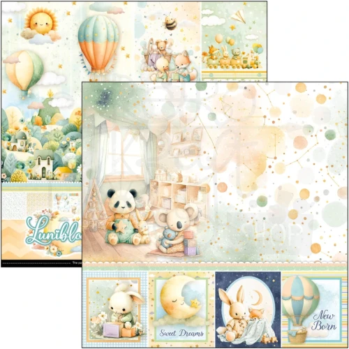 Zestaw papierów do scrapbookingu 30x30 Lunibloom 12 arkuszy CBPM093 Ciao Bella