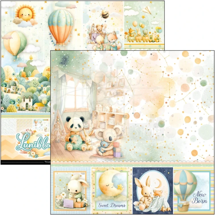 Zestaw papierów do scrapbookingu 30x30 Lunibloom 12 arkuszy CBPM093 Ciao Bella