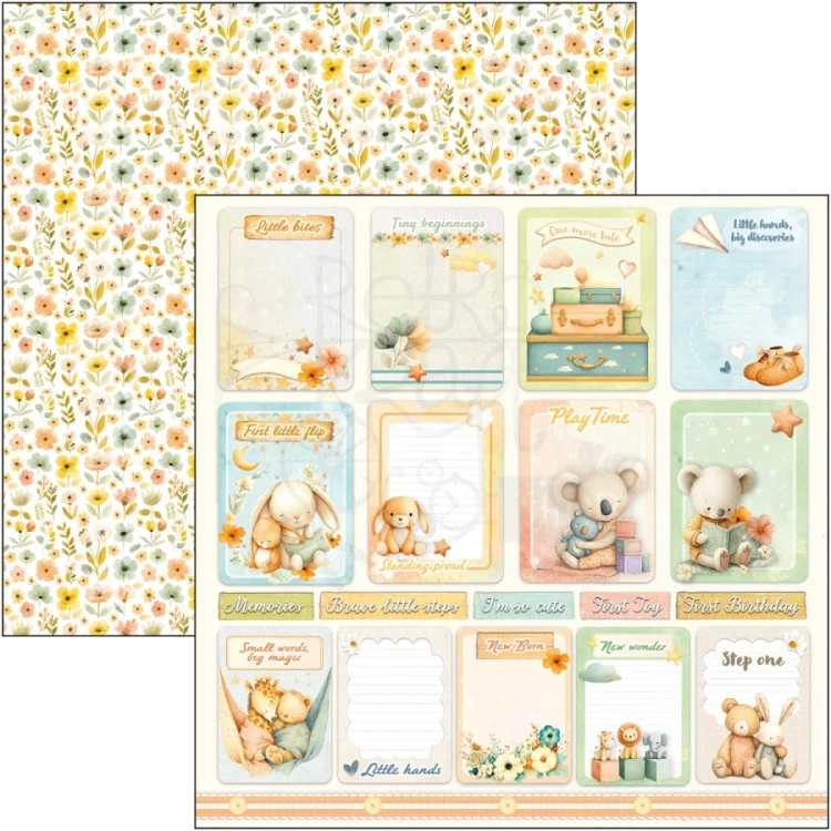 Zestaw papierów do scrapbookingu 30x30 Lunibloom 12 arkuszy CBPM093 Ciao Bella