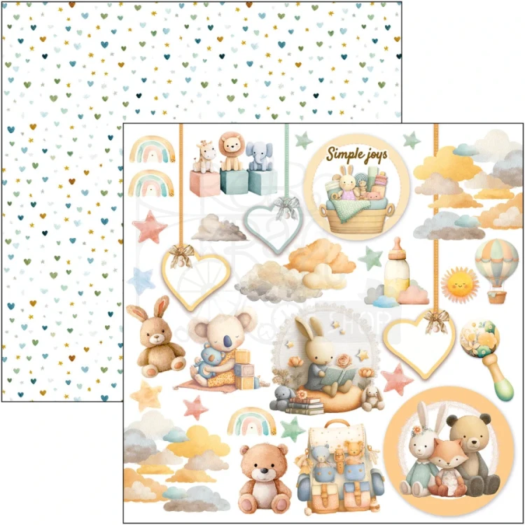 Zestaw papierów do scrapbookingu 30x30 Lunibloom 12 arkuszy CBPM093 Ciao Bella