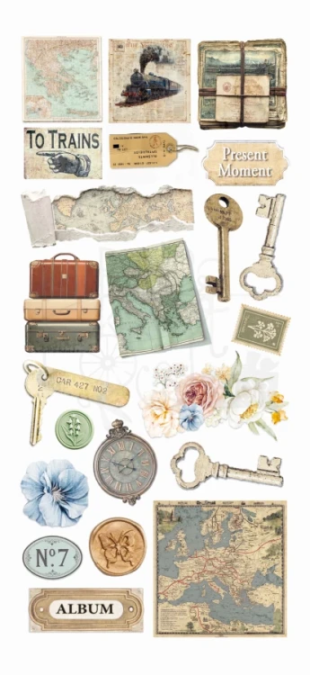 Naklejki foliowe do scrapbookingu Eastern Journey 5 arkuszy CBI015 Ciao Bella