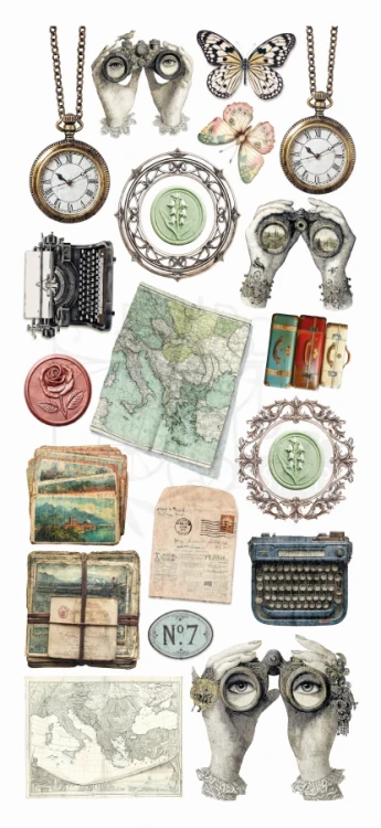 Naklejki foliowe do scrapbookingu Eastern Journey 5 arkuszy CBI015 Ciao Bella
