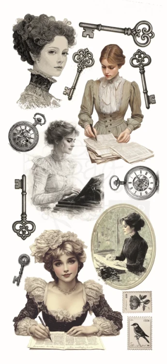Naklejki foliowe do scrapbookingu Typographic 5 arkuszy CBI014 Ciao Bella
