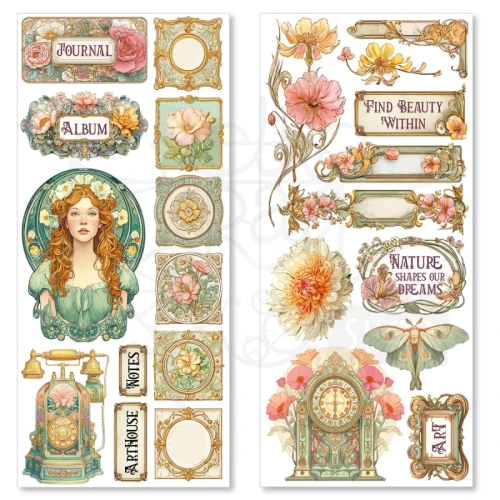 Naklejki foliowe do scrapbookingu Artemis 5 arkuszy CBI013 Ciao Bella
