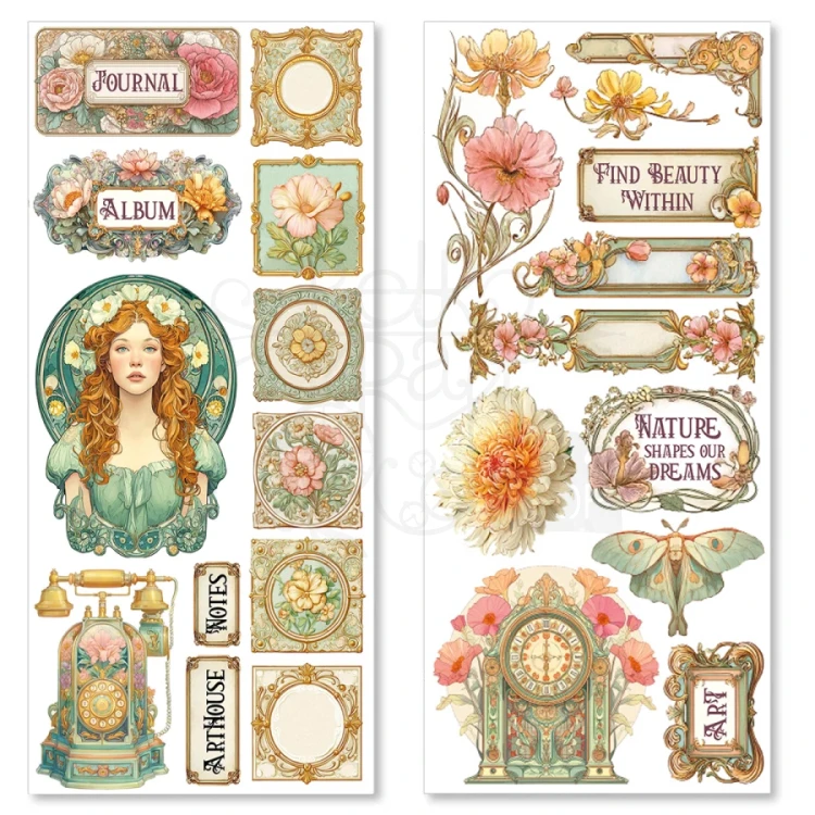 Naklejki foliowe do scrapbookingu Artemis 5 arkuszy CBI013 Ciao Bella