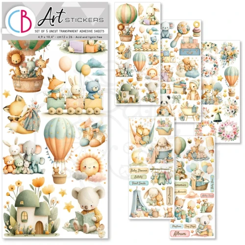 Naklejki foliowe do scrapbookingu Lunibloom 5 arkuszy CBI012 Ciao Bella