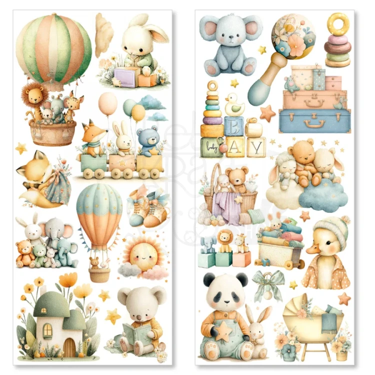 Naklejki foliowe do scrapbookingu Lunibloom 5 arkuszy CBI012 Ciao Bella