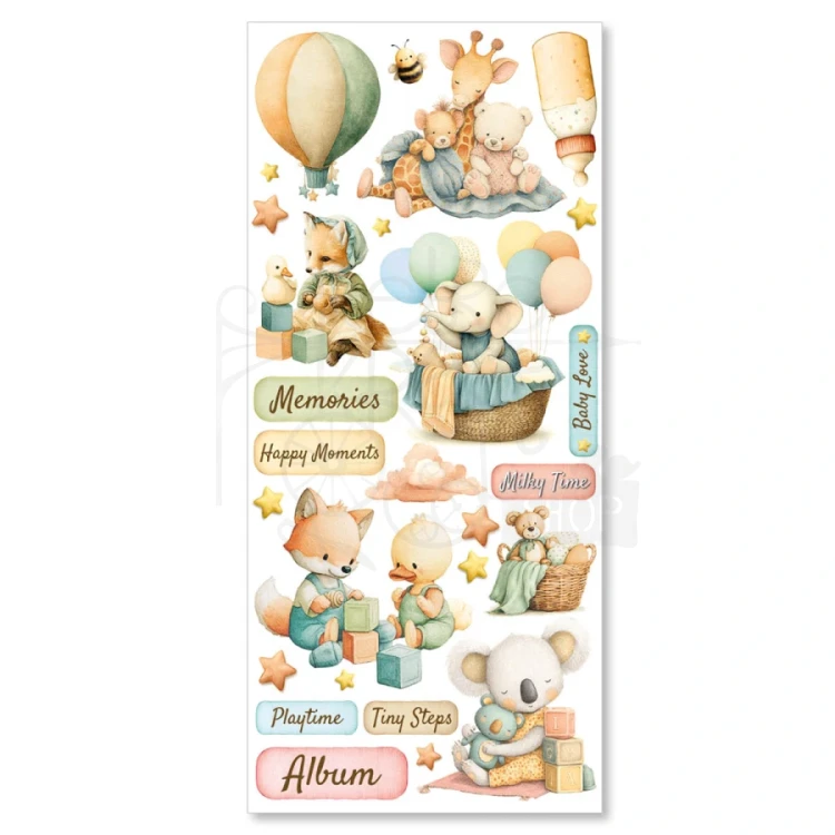 Naklejki foliowe do scrapbookingu Lunibloom 5 arkuszy CBI012 Ciao Bella