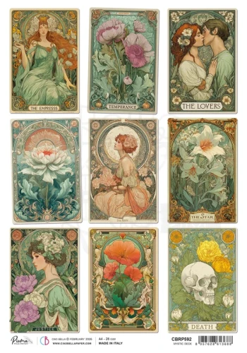 Papier ryżowy do decoupage A4 Artemis - Mystic Deck CBRP592 Ciao Bella