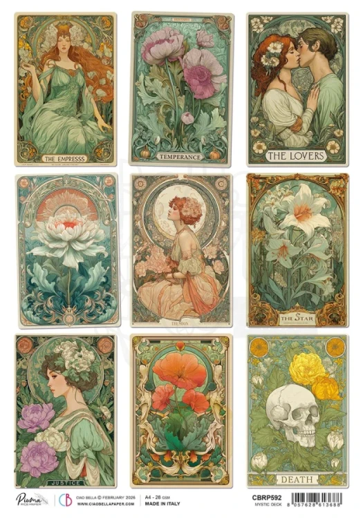 Papier ryżowy do decoupage A4 Artemis - Mystic Deck CBRP592 Ciao Bella