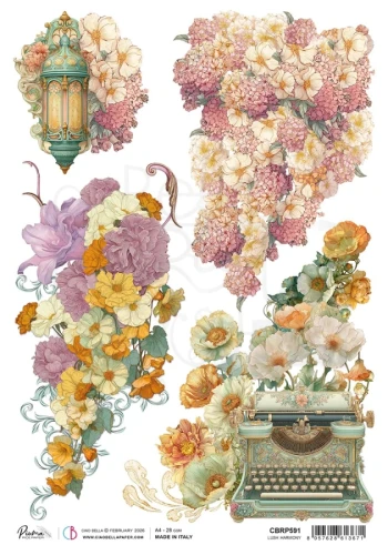 Papier ryżowy do decoupage A4 Artemis - Lush Harmony CBRP591 Ciao Bella