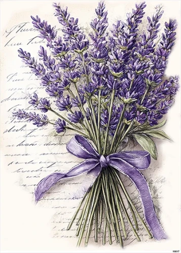 Papier ryżowy do decoupage A5 Lawenda - bukiet 19817