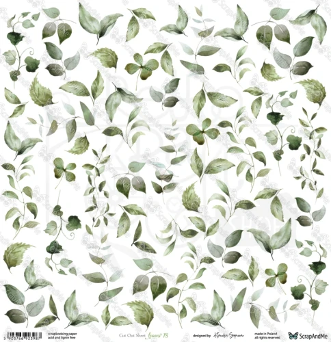 Papier 30x30 elementy do wycięcia Leaves 18 ScrapAndMe