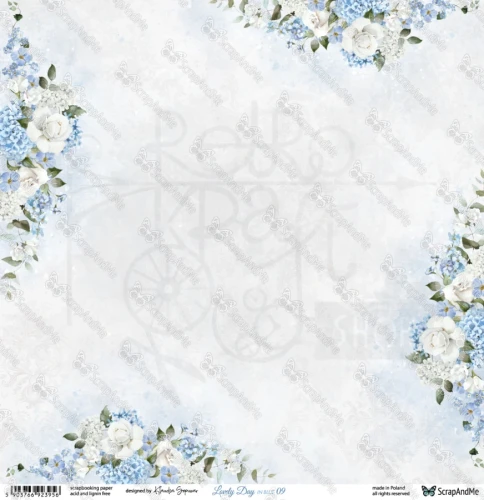 Papier do scrapbookingu 30x30 Lovely Day IN BLUE 09/10 ScrapAndMe