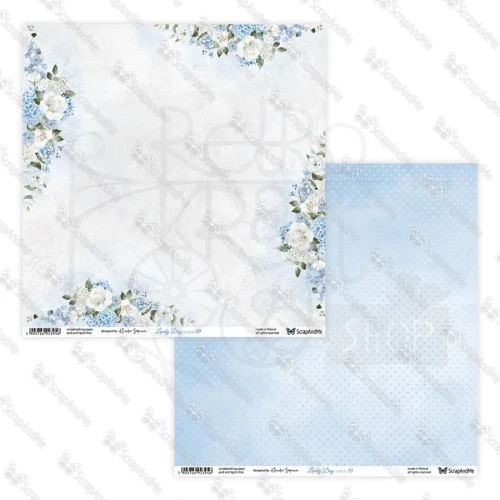 Papier do scrapbookingu 30x30 Lovely Day IN BLUE 09/10 ScrapAndMe