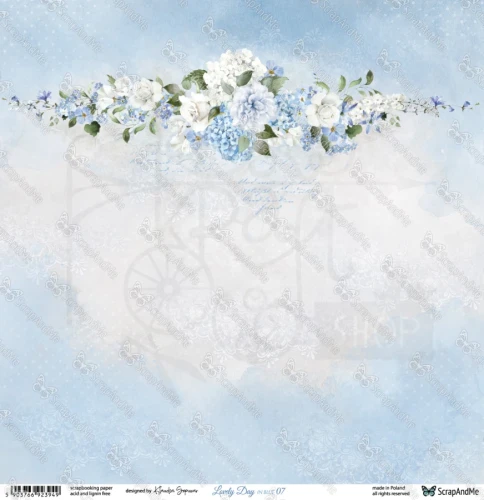 Papier do scrapbookingu 30x30 Lovely Day IN BLUE 07/08 ScrapAndMe