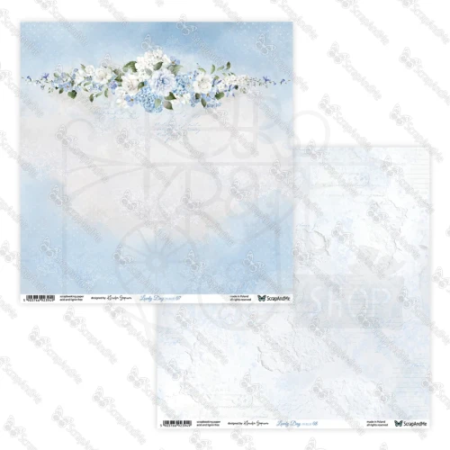 Papier do scrapbookingu 30x30 Lovely Day IN BLUE 07/08 ScrapAndMe