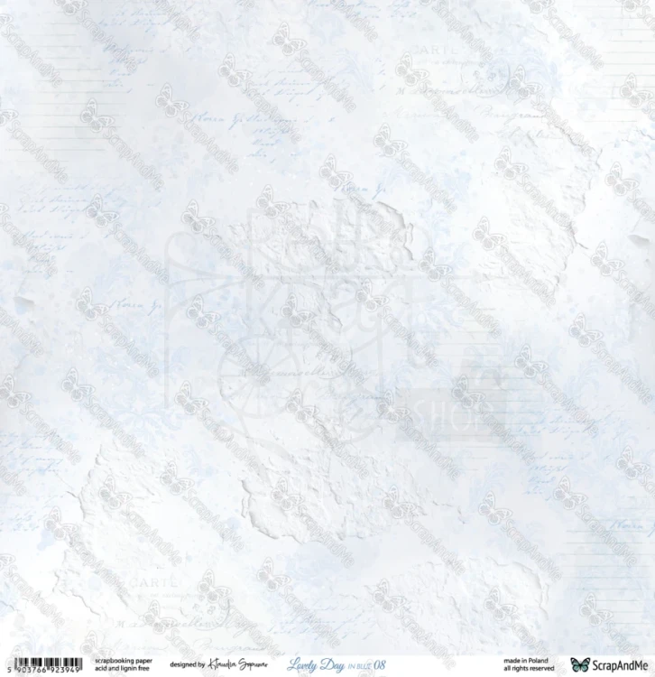 Papier do scrapbookingu 30x30 Lovely Day IN BLUE 07/08 ScrapAndMe