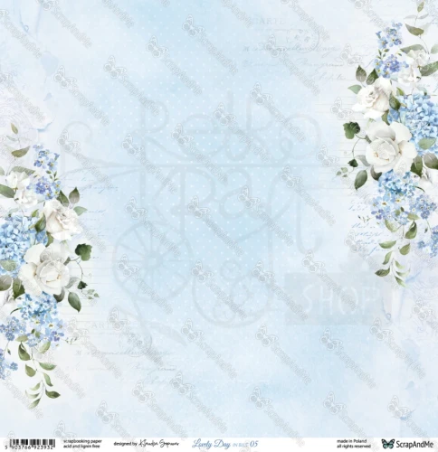 Papier do scrapbookingu 30x30 Lovely Day IN BLUE 05/06 ScrapAndMe