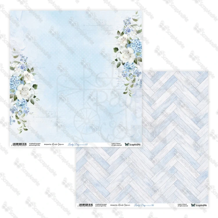 Papier do scrapbookingu 30x30 Lovely Day IN BLUE 05/06 ScrapAndMe