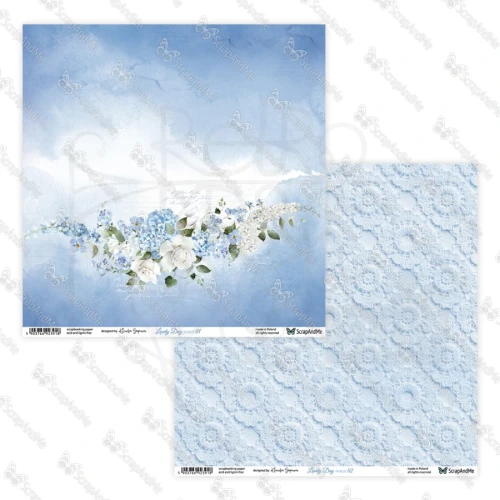 Papier do scrapbookingu 30x30 Lovely Day IN BLUE 01/02 ScrapAndMe