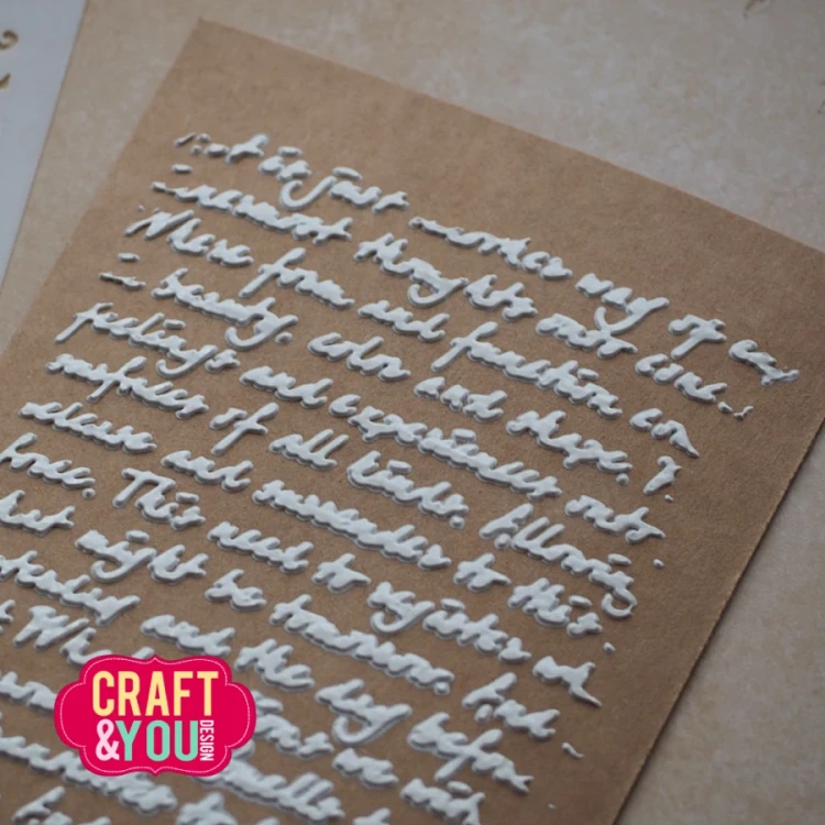 Szablon maska A6 Tekst ręcznie pisany SC018 Craft&amp;You Design