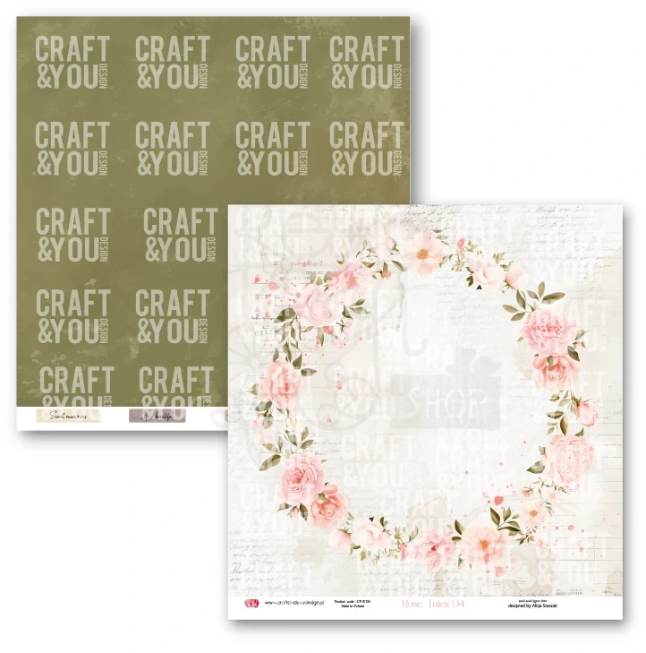 Zestaw papierów do scrapbookingu 30x30 Rose Tales CPS-RT30-6 Craft&amp;You Design