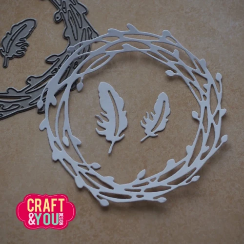Wykrojniki Wianek z piórkami CW407 Craft&amp;You Design