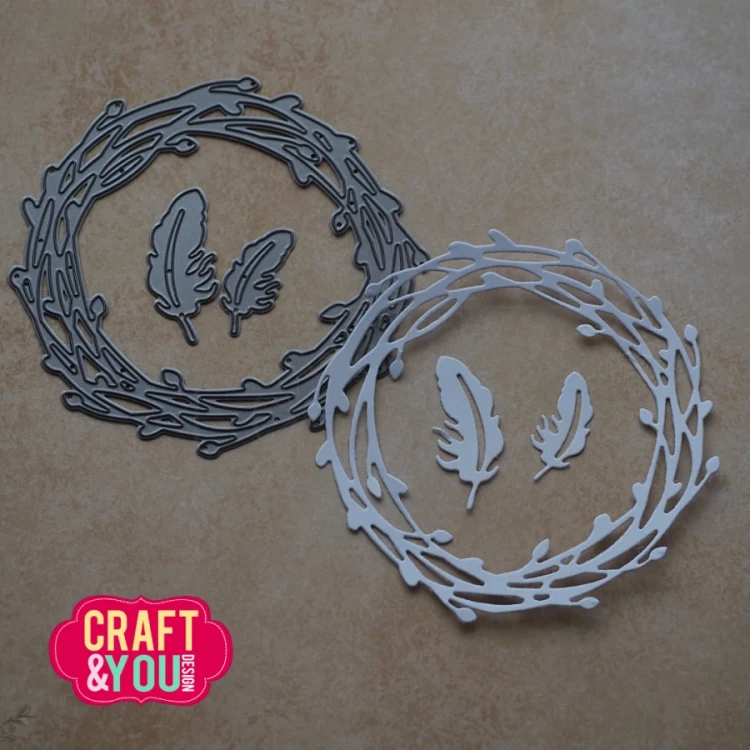 Wykrojniki Wianek z piórkami CW407 Craft&amp;You Design