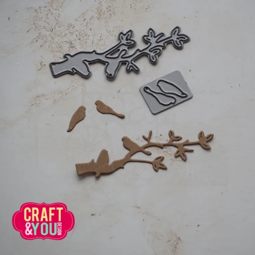 Wykrojniki Ptaszki na gałęzi CW406 Craft&amp;You Design
