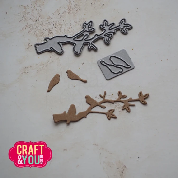 Wykrojniki Ptaszki na gałęzi CW406 Craft&amp;You Design