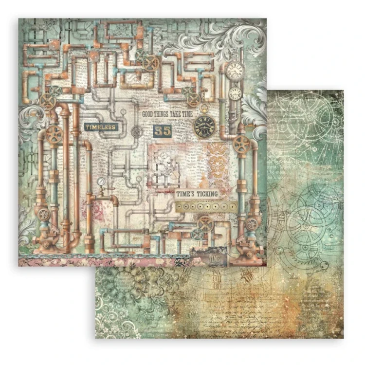 Zestaw papierów do scrapbookingu 20x20 Gardens Of Time Tła SBBS142 Stamperia