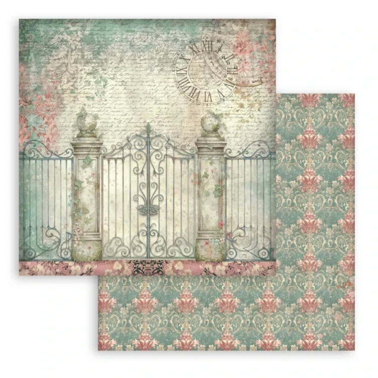 Zestaw papierów do scrapbookingu 20x20 Gardens Of Time Tła SBBS142 Stamperia