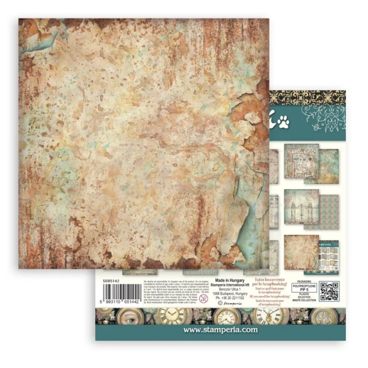 Zestaw papierów do scrapbookingu 20x20 Gardens Of Time Tła SBBS142 Stamperia