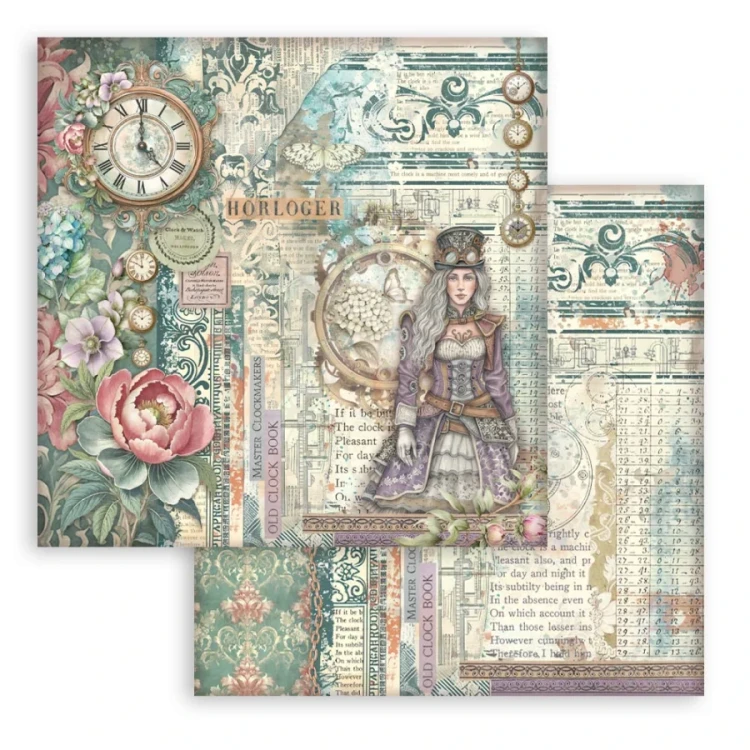 Zestaw papierów do scrapbookingu 20x20 Gardens Of Time SBBS141 Stamperia
