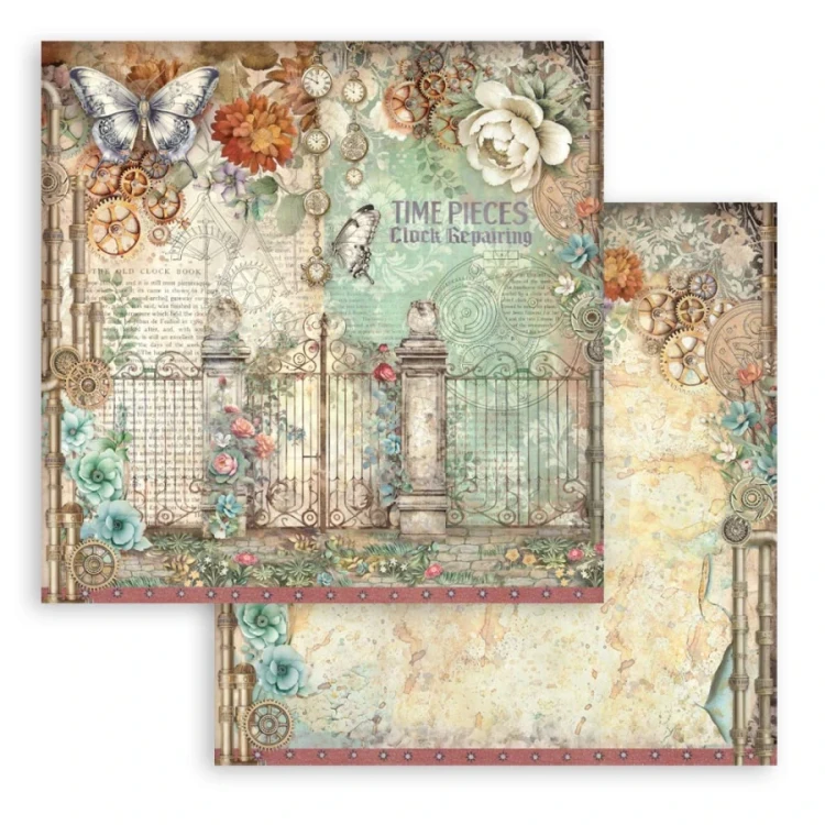 Zestaw papierów do scrapbookingu 20x20 Gardens Of Time SBBS141 Stamperia