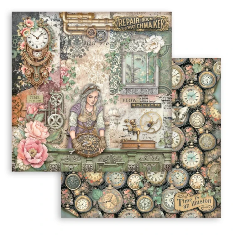 Zestaw papierów do scrapbookingu 20x20 Gardens Of Time SBBS141 Stamperia