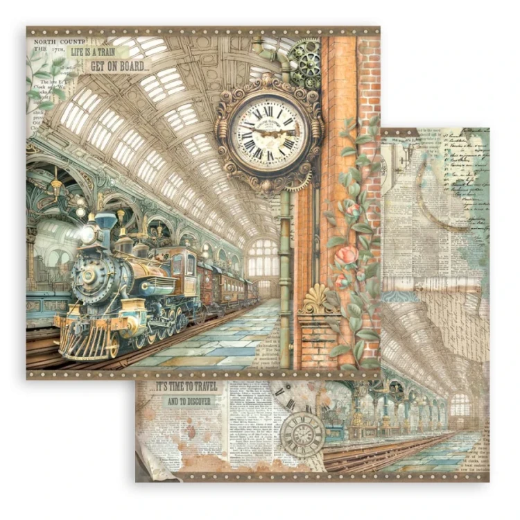 Zestaw papierów do scrapbookingu 20x20 Gardens Of Time SBBS141 Stamperia