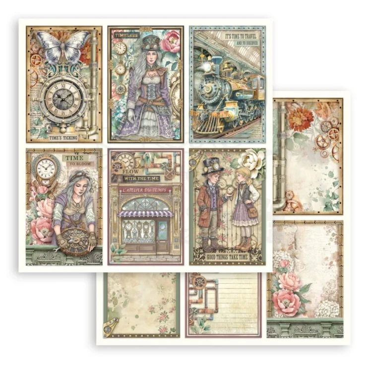 Zestaw papierów do scrapbookingu 20x20 Gardens Of Time SBBS141 Stamperia